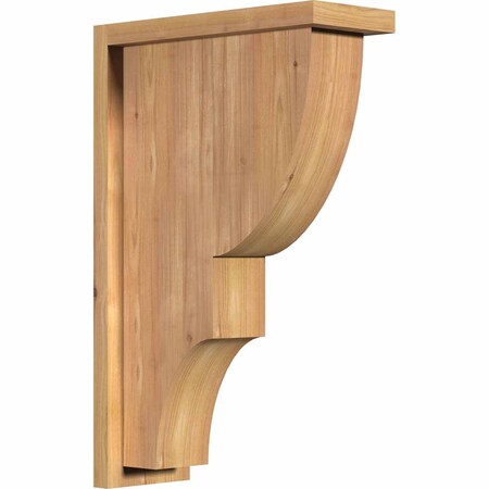 Ekena Millwork Ridgewood Smooth Corbel w/Backplate, Western Red Cedar, 5 1/2"W x 14"D x 22"H COR06X14X22RID01SWR